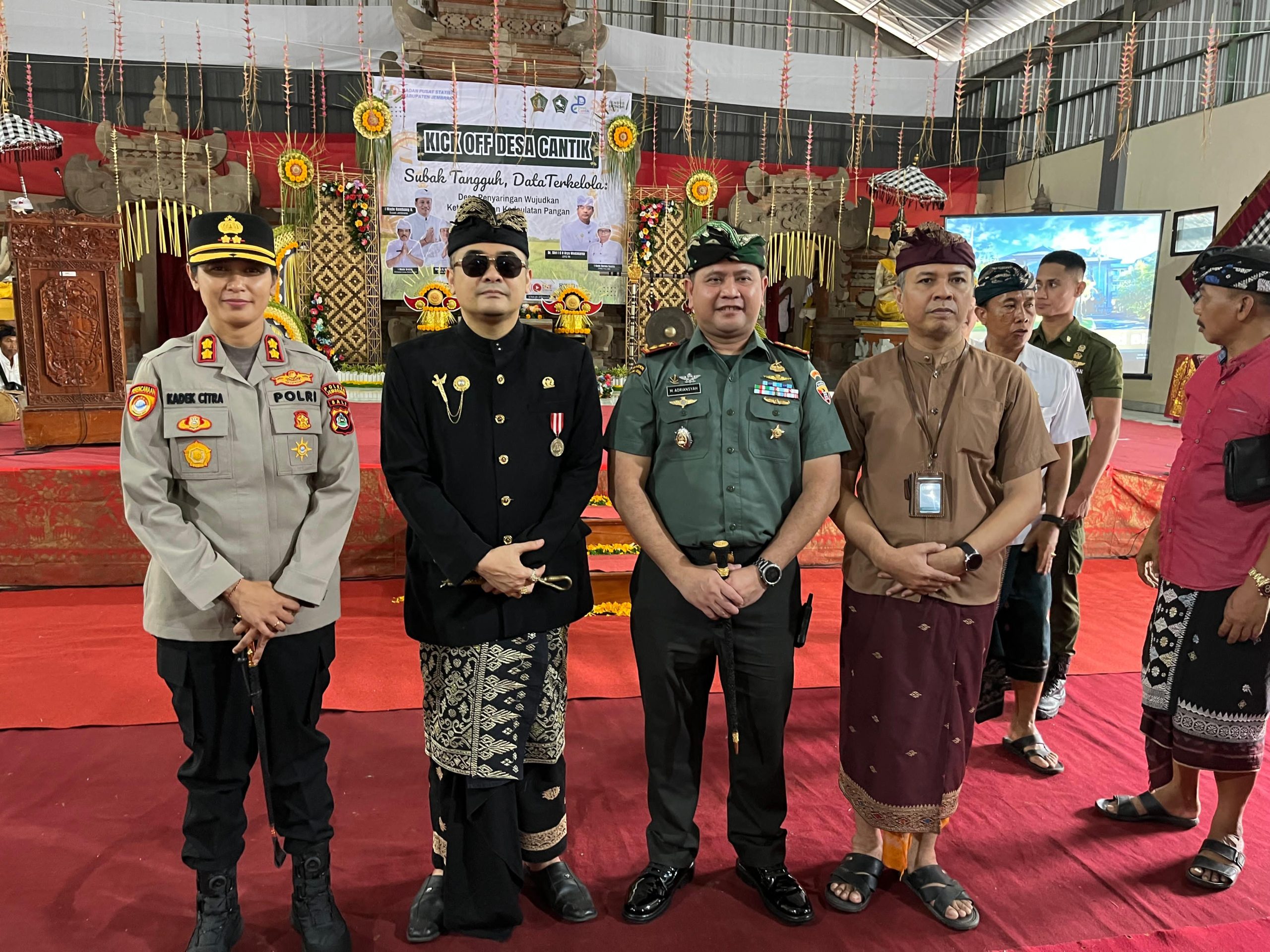 Dandim Jembrana Letkol Inf. M. Adriansyah di acara Kick Off Desa Cantik 2025