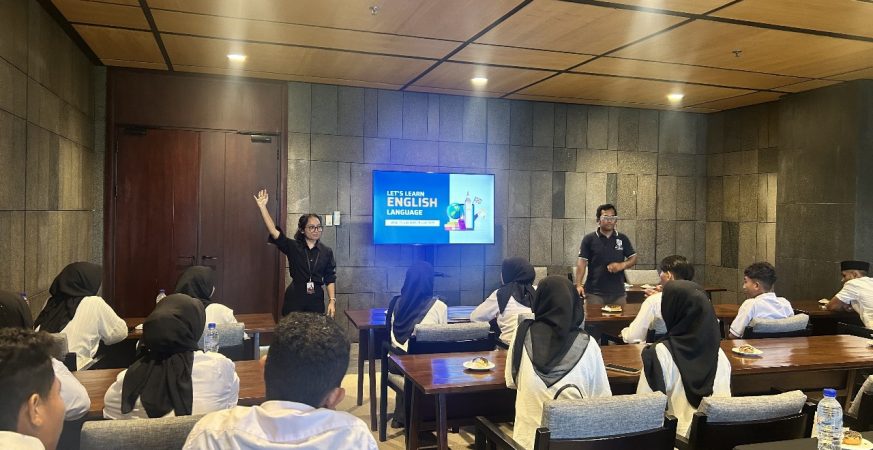 Tourism English Training for Golo Mori Village residents at Golo Mori Convention Center.