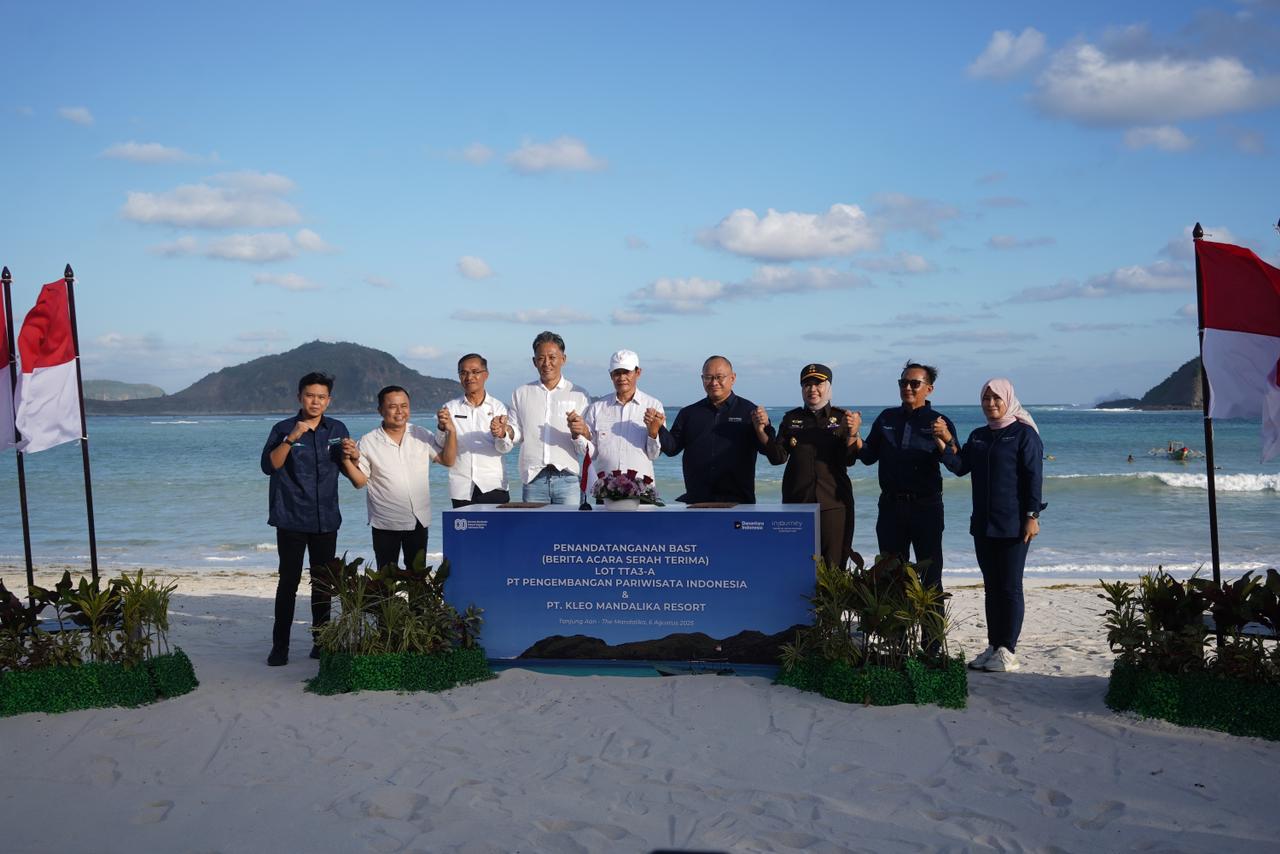 ITDC hands over land in Mandalika to PT Kleo Mandalika Resort for luxury hotel development.