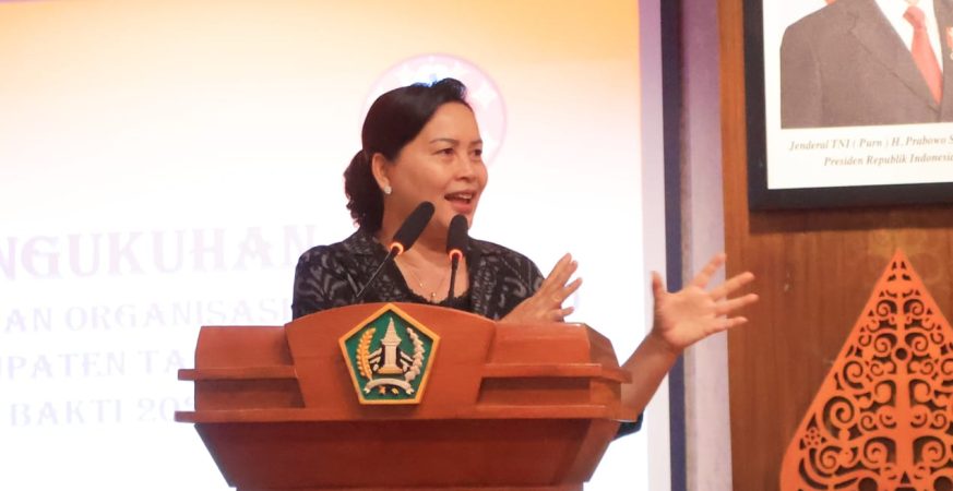 Ketua BKOW Bali ajak GOW Tabanan perkuat peran perempuan dalam pembangunan daerah.
