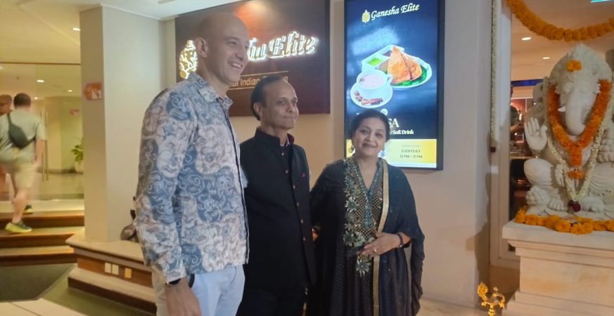 Pendiri dan Presiden Direktur Ganesha ek Sanskriti Shilpa Dave saat peluncuran Ganesha Elite di The Westin Resort Nusa Dua, Bali, Jumat 19 September 2025.